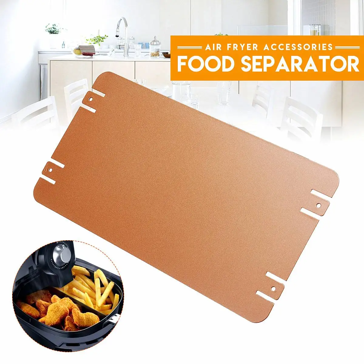 

109*213mm 4.3*8.4" Metal Food Separator Air Fryer Accessories Household Kitchen Cooking Baking Food Tool For all 5L Air Fryer