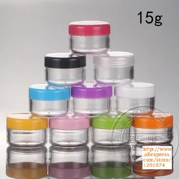 

Wholesale,15G Cream Jars,Empty Cosmetic Container,Small Plastic Box,MINI PS Canister,Sample Makeup Sub-bottling,Free shipping