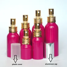 10 шт 20-300 мл розово-красная алюминиевая пустая бутылка-спрей пластиковая крышка тонкий туман заправка косметический спрей банка образец субпакет бутылка