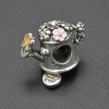 

925 sterling silver flower butterfly watering cans charms bracelet bracelet beaded DIY string accessories gift