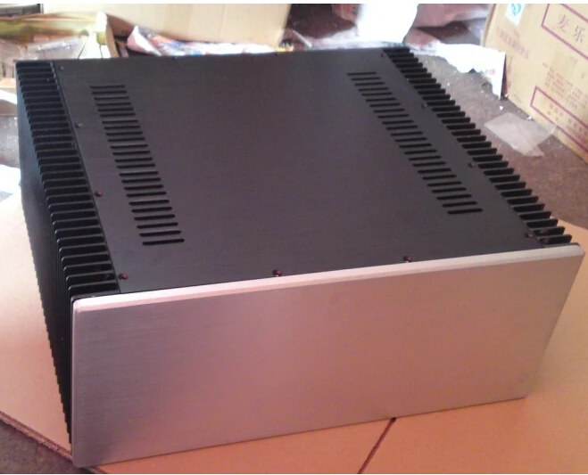 DIY Big class A aluminum amplifier enclosure chassis with heatsink 430*200*413mmin Amplifier