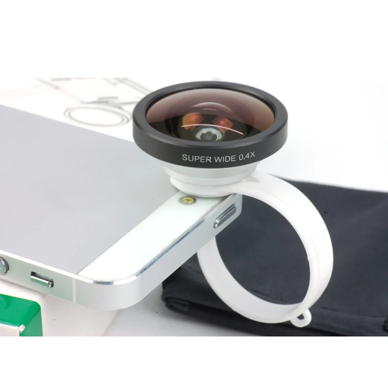 Universal Circular Clamp 0.4X Super Wide Angle Camera Lens