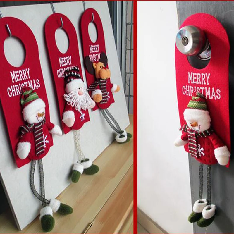 2019 new Christmas Santa Claus Snowman Reindeer XMAS Door Hanging Home Decoration