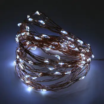 

AC110-250V to DC 12V Cooper wire led fairy string mini light 10M 100Led Ultra thin Moon vine lamp Christmas Wedding garden decor