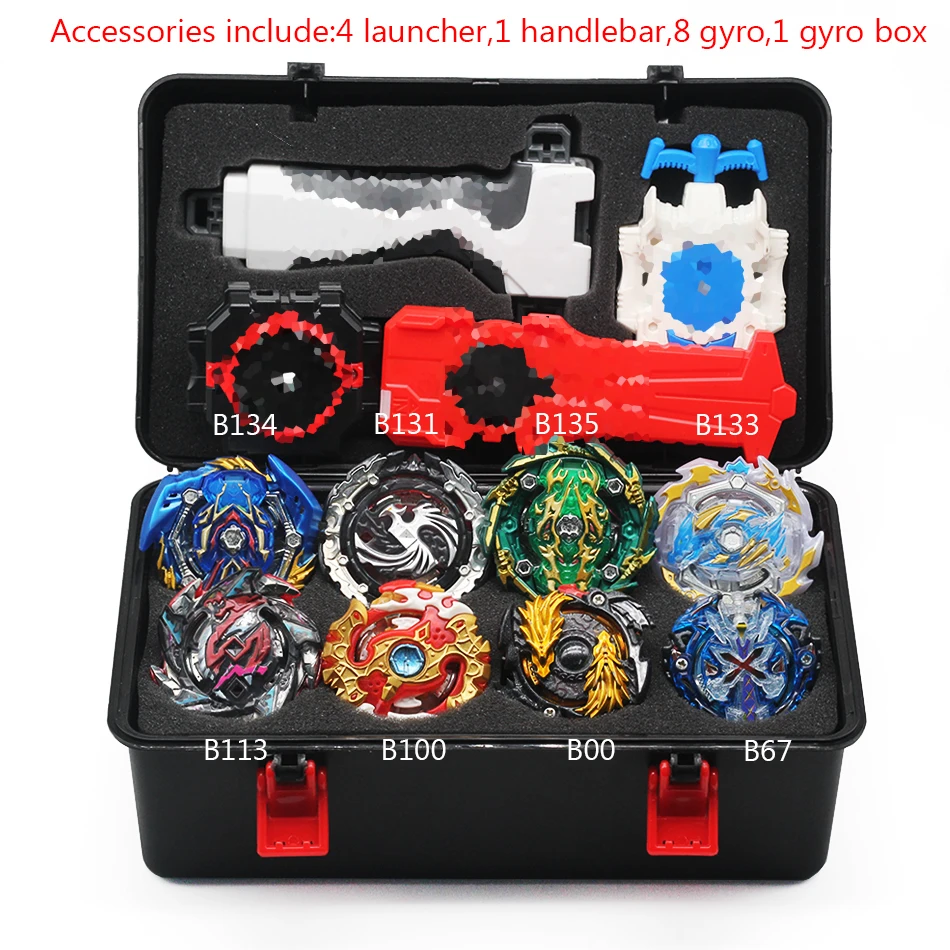 Hot B140 Beyblade Burst Bey Blade Toy Metal Funsion Bayblade Set Storage Box With Handle Launcher Plastic Box Toys For Children