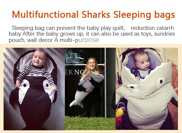Лучший органический хлопок 2 лет детский спальный мешок детские игрушки акулы Прогулочная ДЕТСКАЯ КОЛЯСКА с конвертом мешок, мешок для вещей