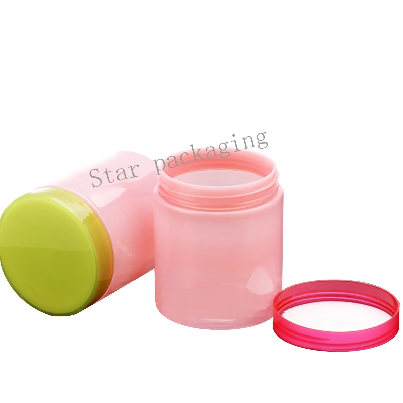 20pcs 250g Pink Face Cream Jars Pot Travel Plastic Empty Cosmetic
