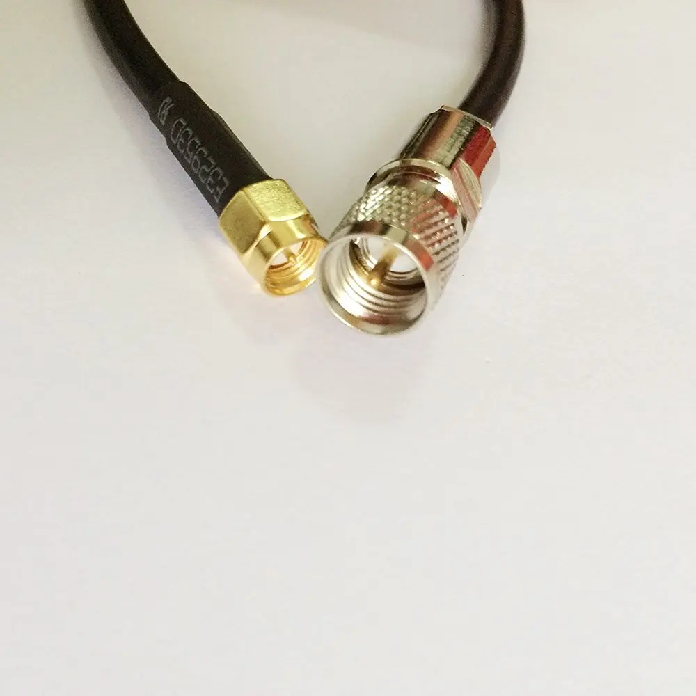 

ALLISHOP Handheld Antenna Cable SMA Male to UHF Male Male Connectors Pigtail Cable RG58 Black 10CM