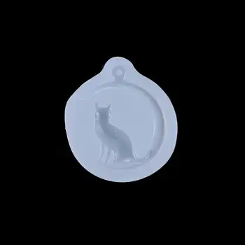 

1pcs Cat Sit On Moon Charm Pendant Silicone Mold Jewelry Making Casting Tool handmade craft decoration epoxy resin mold DIY Jewe