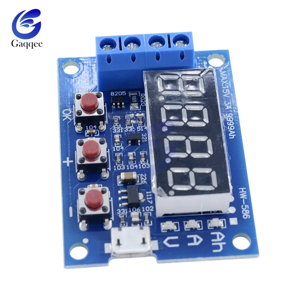 HW 586 1 2 v 12v 18650 тестер емкости литий ионных литиевых аккумуляторов измерение