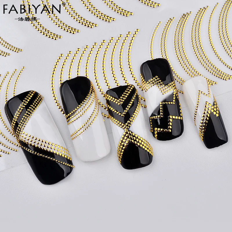 

Nail Art Stickers Decoration Metal Line Striping Tape Transfer Foils Laser Self-Adhesive Design DIY 3D Tips Decal Manicure Tools