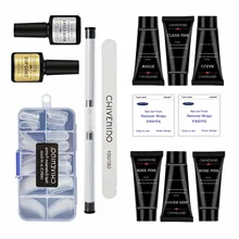 Набор для ногтей CHIVENIDO Poly Gel-15 мл 6 цветов гель продлевающий половой акт, 100 шт Набор для акриловых ногтей в 10 размерах, подарочный набор для ногтей с коробкой