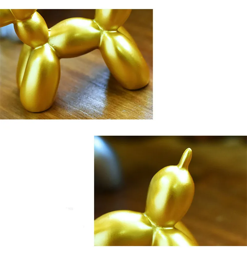 Милый маленький воздушный шар статуи собаки смолы скульптура ремесла подарки Мода торт выпечки вечерние десерт украшение дома Настольный орнамент
