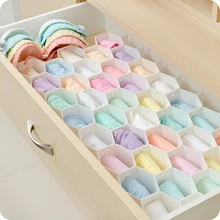 Nid d'abeilles cloison boîte de rangement tiroir de rangement sous-vêtements treillis en plastique de bureau chaussettes sous-vêtements compartiment organisateur boîtes