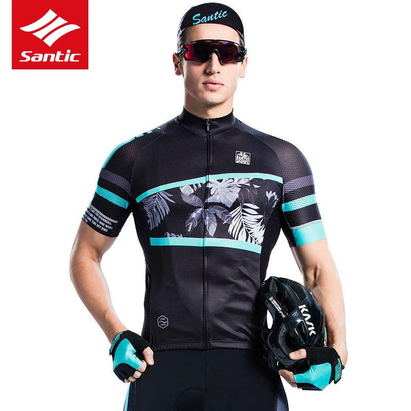 SANTIC-2018-Summer-New-Mountain-Bike-Short-Sleeve-Jersey-Men-Leaves-Vintage-Downhill-Cycling-Bicycle-Quick