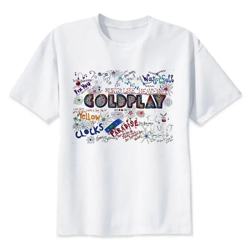 coldplay t shirt New Arrival Spring Summer T Shirt Men new Design t