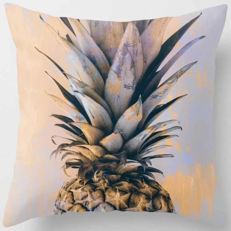 Tropical plants pineapple thick pillow case flower double sides pattern pillow cover mandala beauty square pillow case 45*45 - Цвет: 23