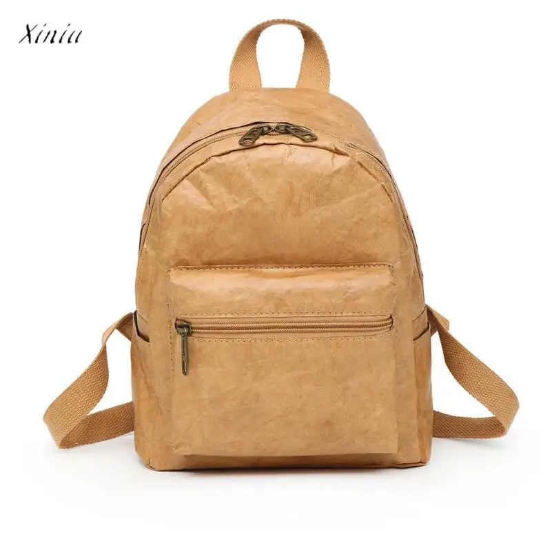 

Xiniu Ladies Fashion Bag 2018 Vintage Women kraftpaper School Bag Backpack Water Repellent Travel Shoulder Bag bolsa feminina