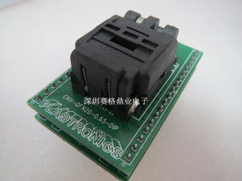 QFN20/DIP MLF20 5X5X0.65MM Burn-in Socket gold plating IC testing seat Test test bench |