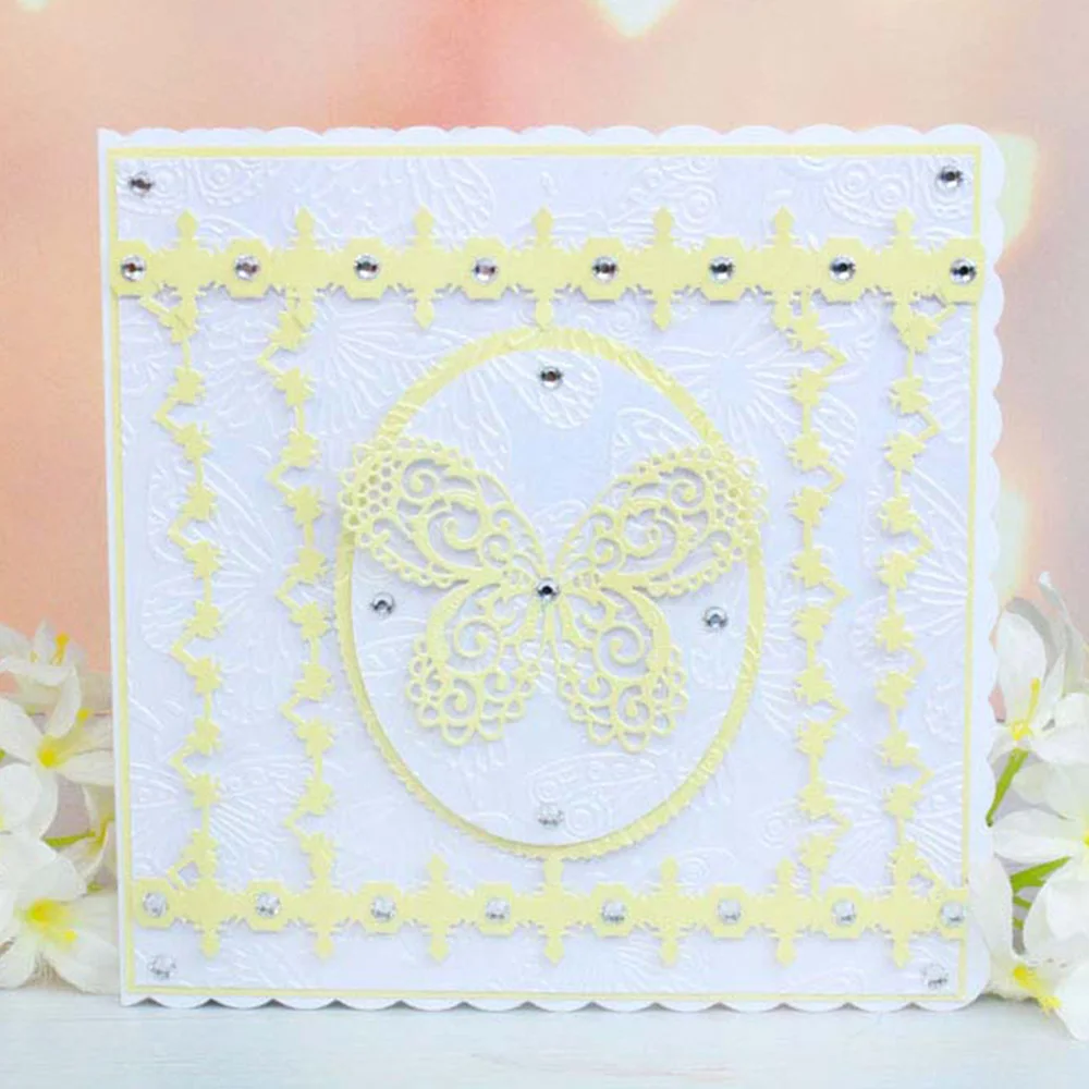 

Eastshape 1 Pcs/lot Metal Cutting Dies Scrapbooking For Card Making DIY Embossing Cuts New Craft Butterfly Pattern Rib Bar Frame