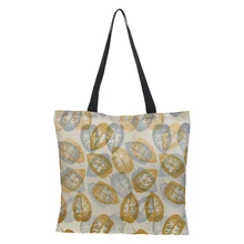 Женские сумки Doube сбоку в виде кленового листа принт сумка льняная большой Ёмкость Складная хозяйственная сумка женская сумка 43 см* 43 см