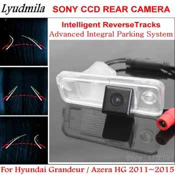 

Lyudmila FOR Hyundai Grandeur / Azera HG 2011~2015 Dynamic trajectory Moving Guide Lines HD CCD Car Parking Rear view Camera