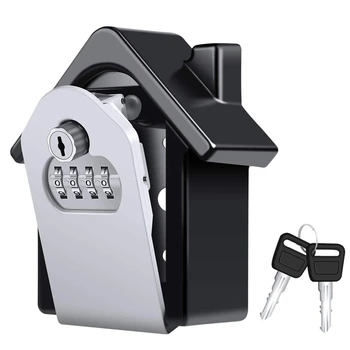 

Key Lock Box,[Emergency Key] Wall-Mounted Combination Key Security Storage Lock Box And Emergency Key To Prevent Forgetting Th