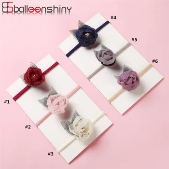 

BalleenShiny Tulle Flower Green Leaf Children's Head Rope Baby Headband for Girls Infant Toddler Photography Props Kids Headwear