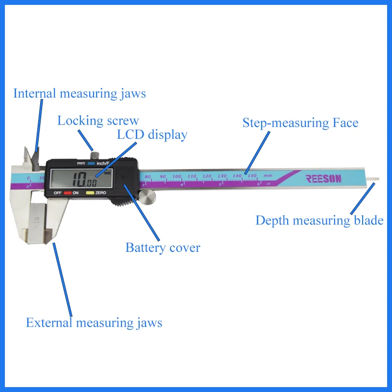 

0-150mm measuring tool Stainless Steel digital calipers 0-6" with high accuracy