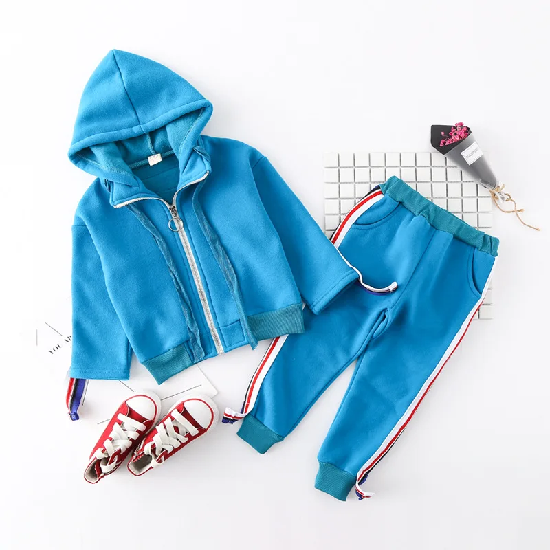 Toddler Tracksuits Kids Baby Girl Clothes Sets Fashion Side Striped