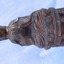 Bi002609 1" Китай бронза позолота резные сидеть butsudan будда Шакьямуни Скульптура статуя