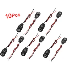 New Hot 10 pcs Faux Leather Shell 2 WiRed 9V Battery Connector