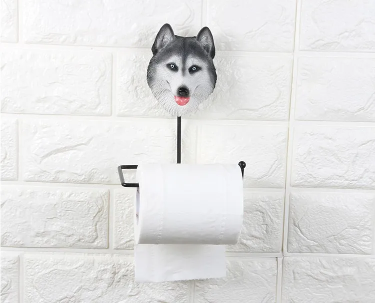 Полимерный крючок рулон бумаги держатель милый собачий санитарный лоток кухонные ПОЛОТЕНЦЕДЕРЖАТЕЛЬ для ванной комнаты туалет коробка для салфеток для туалета Бесплатный удар