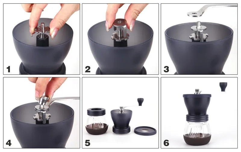 Manual Ceramic Coffee Grinder Hand Mill Coffee maker CG160201 (18)
