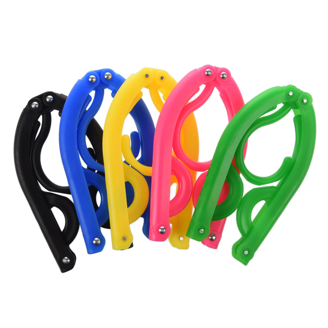 5pcs Clothing Hangers Portable Folding Plastic for Travel Camping open