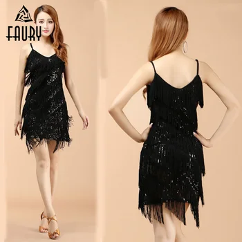 

High quality Sexy Tassel Woman Latin Dance Dress Samba Costume Fringe Sexy Salsa Dresses Ballroom Dancing Dresses Tango Skirts
