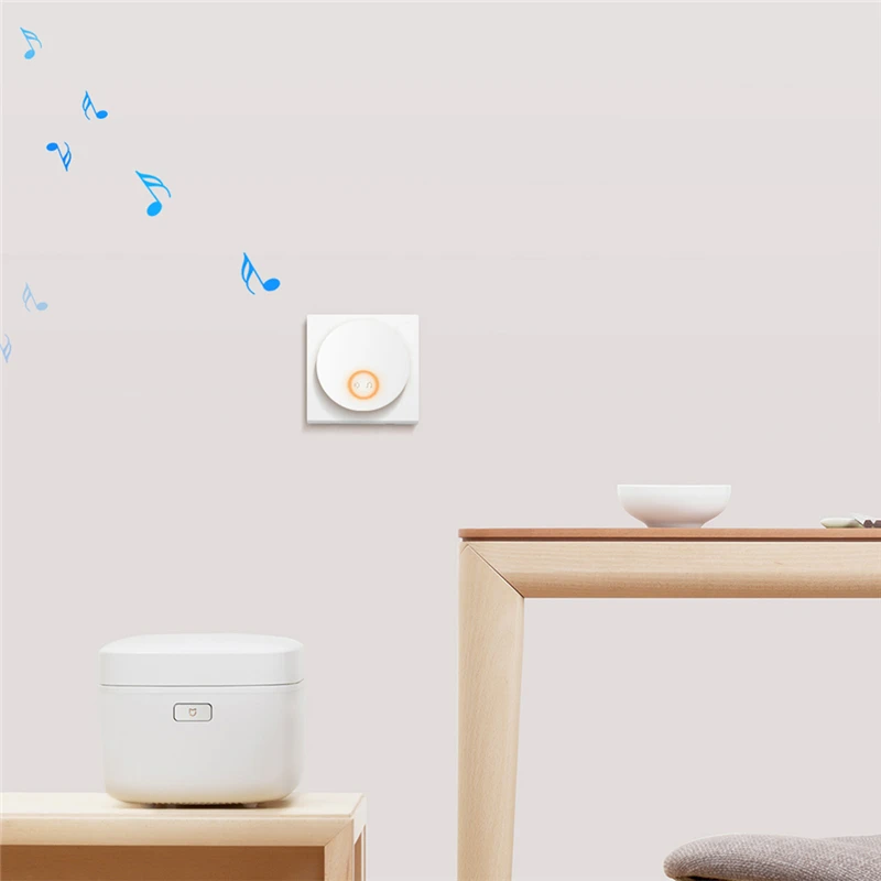 Xiaomi Mijia Linptech WIFI Self-power-generating Wireless Doorbell Work with Mijia APP Smart Control Memory Function AC 110-240V