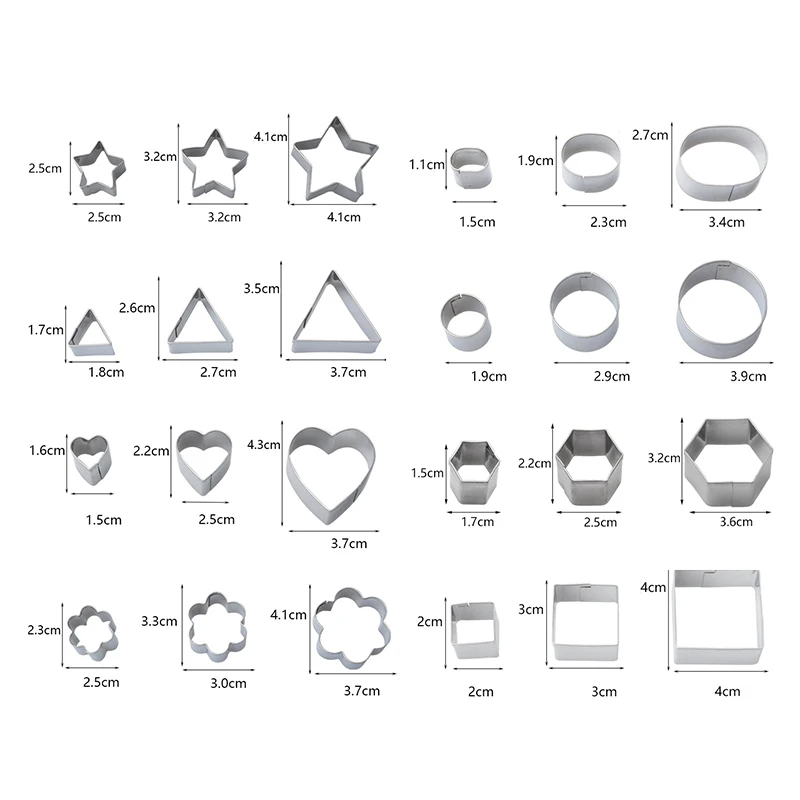 24 шт./компл. формочки для выпечки из нержавеющей стали|steel cookie cutter|cookie cutter roundstainless