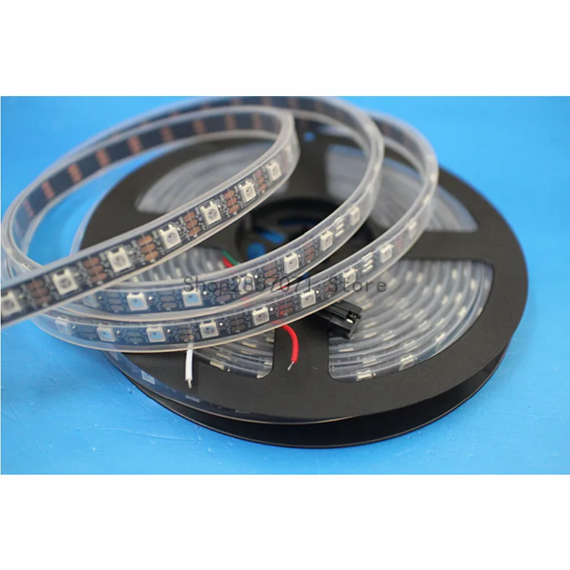 SZRZGT WS2812B 5050 RGB Светодиодная лента 5 м 150 300 светодиодов 144 30 светодиодов/м