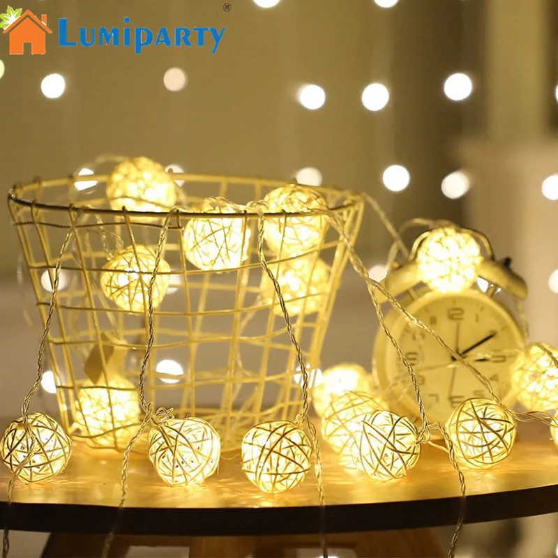 LumiParty Beautiful LED Ball String Lights Creative Night Lamp Festival