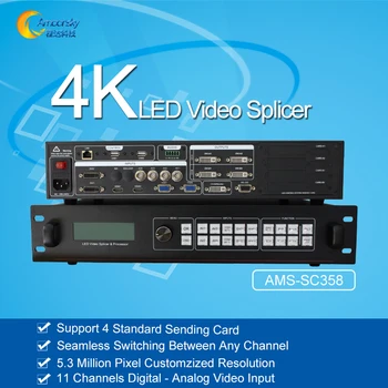 

large led screen usage AMS-SC358 4k resolution led splicing processor hdmi video wall controller