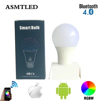 

AC 100-240V iOS Android Smartphone APP Control E27 4.5W Blutooth Mesh RGBW LED Lamp Bulb Group Timing Music Control LED Light