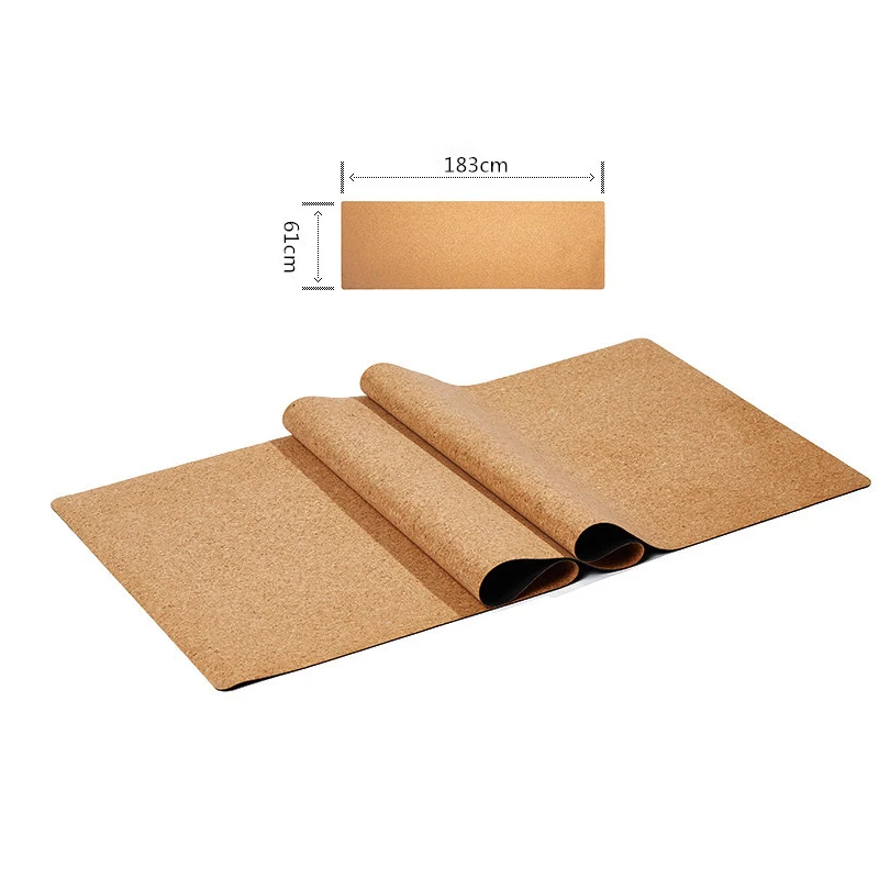 Cork TPE Yoga Mat Non Slip TPE Yoga Mats 4mm Pilates Pad Sports Cork Yoga Mat Thick 6mm Eco-Friendly Tasteless Training Mat