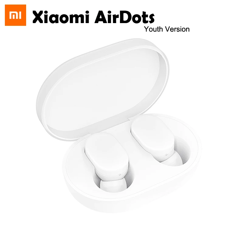 Original Xiaomi AirDots Youth Version TWS Wireless Bluetooth Earphone 5.0 with Mic and Charging Dock Box