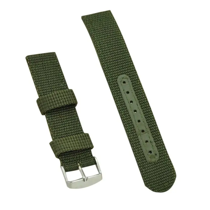 Простой ремешок для часов Одноцветный ремешок нейлоновая сетка Ремешки для наручных часов 20 мм 22 мм 24 мм женские мужские спортивные часы ремень аксессуары LXH - Цвет ремешка: Army Green