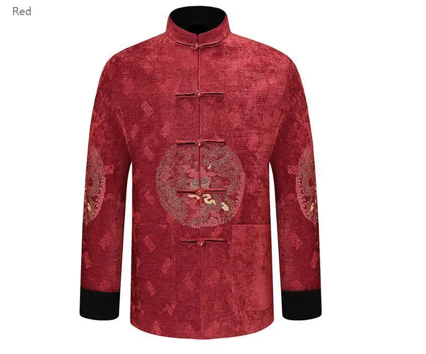 SHENG Коко Для мужчин китайский топы, костюм мужской осенью китайский пальто вышивка Тан Костюмы