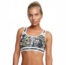 Woman’s full support racerback digital printing running vest stretchy yoga fitness sports bra