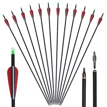 

12 pieces Cheap Carbon Arrows for Compound Bow