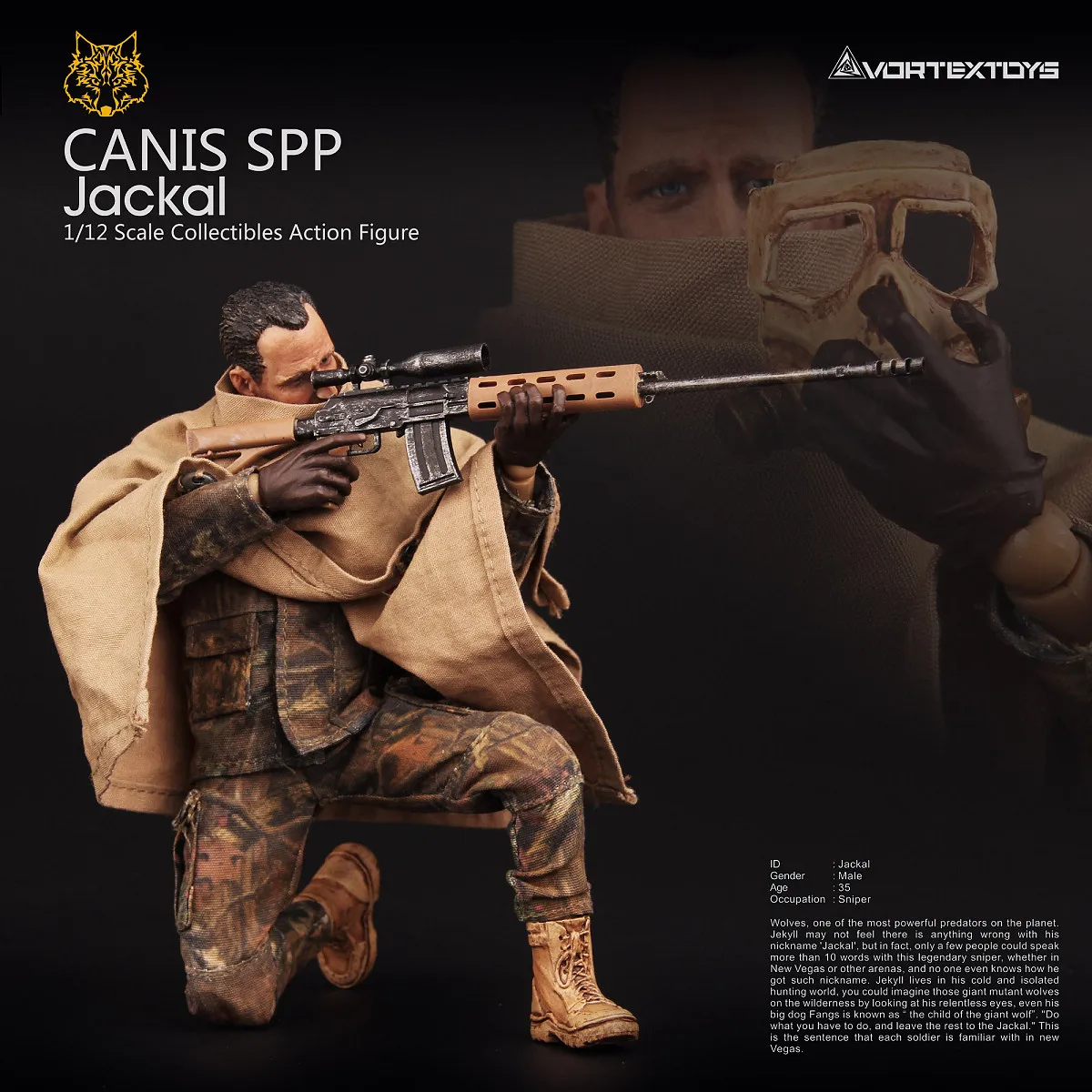 

V00010 1/12 YEW Iron Mask Max Well JACKAL 1/12 Collectible Action Figure for Toys Gifts Collections