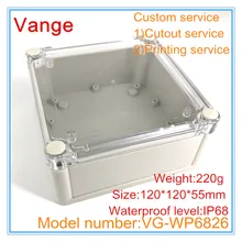 1 шт./лот IP68 водонепроницаемый хорошее качество пластика ABS нормальных diy корпус для электронного проекта под водой 120*120*55 мм